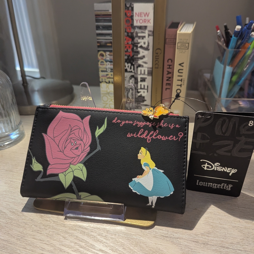 Loungefly Wallet: Alice & Wonderland Wildflower NWT - Picture 2 of 16